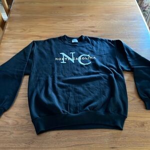 Jerzees NuBlend Crewneck Sweatshirt Large  Black Gold North Carolina  NWOT